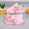 Girls' Soft Sole Waterproof Leather Sneakers - New for Spring/Autumn 2025, Non-Slip Running Shoes