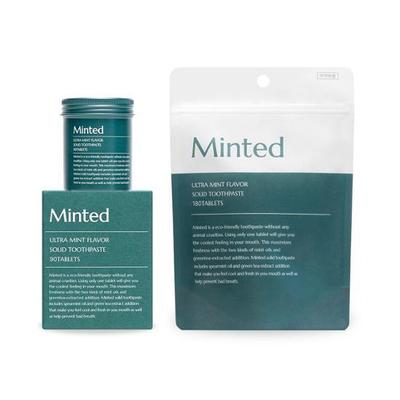 Choose 2 Types of Minted Premium Solid Toothpaste (90 Tablets/180 Tablets)