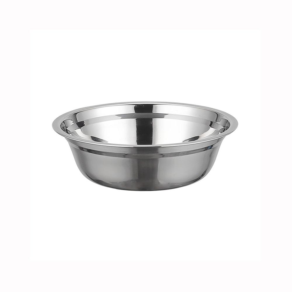 New Round Stainless Steel Bowls Thicken Multiple Sizes Soup Bowl Washing Fruit Bowl