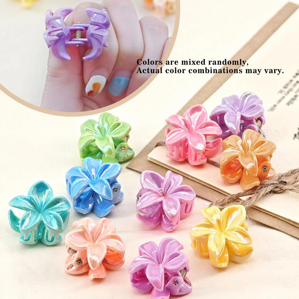 10/20pcs Mixed color Daffodil Flower Decor Summer Hair Clip, Lovely Style Hair Clips Hair Braiding Cuffs Decoration