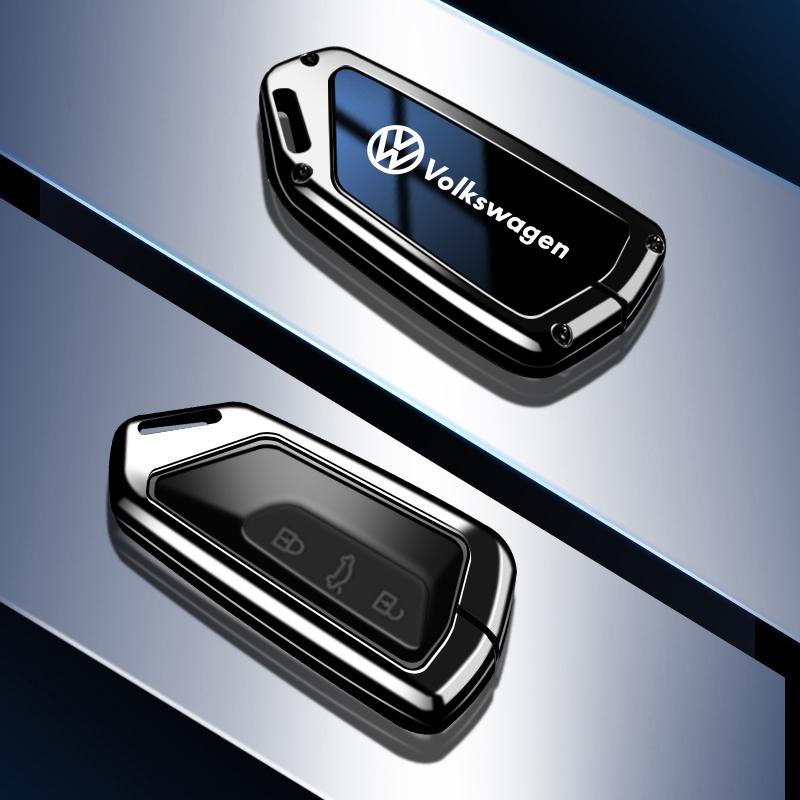 

New Zinc Alloy Mirror Face Car Remote Key Case Cover Protection Shell For VW Volkswagen ID.3 ID.4 Golf 8 2022 2023 MK8 Cupr