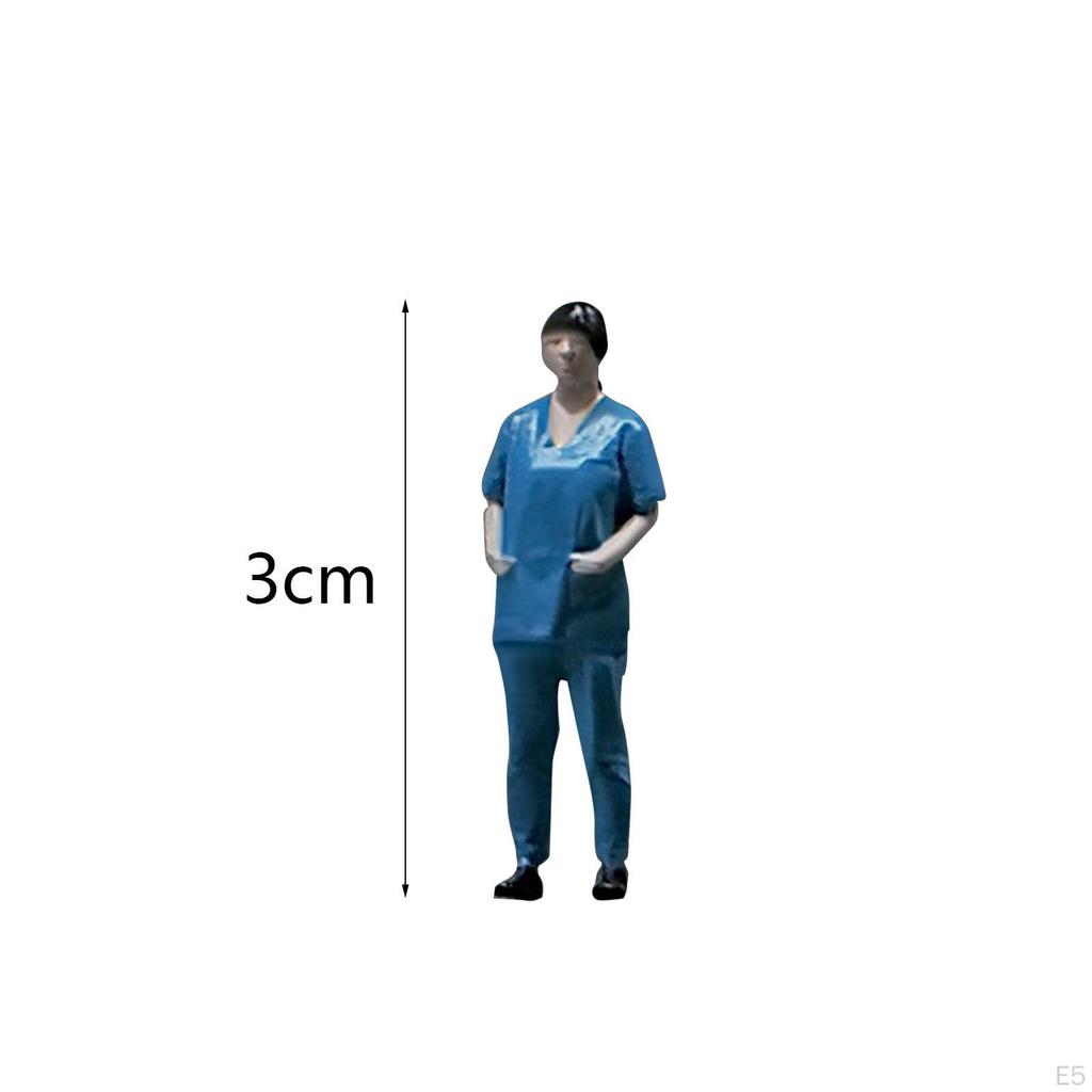 Delicate 1:64 People Figure Female Miniature Model For Architectural Scenes