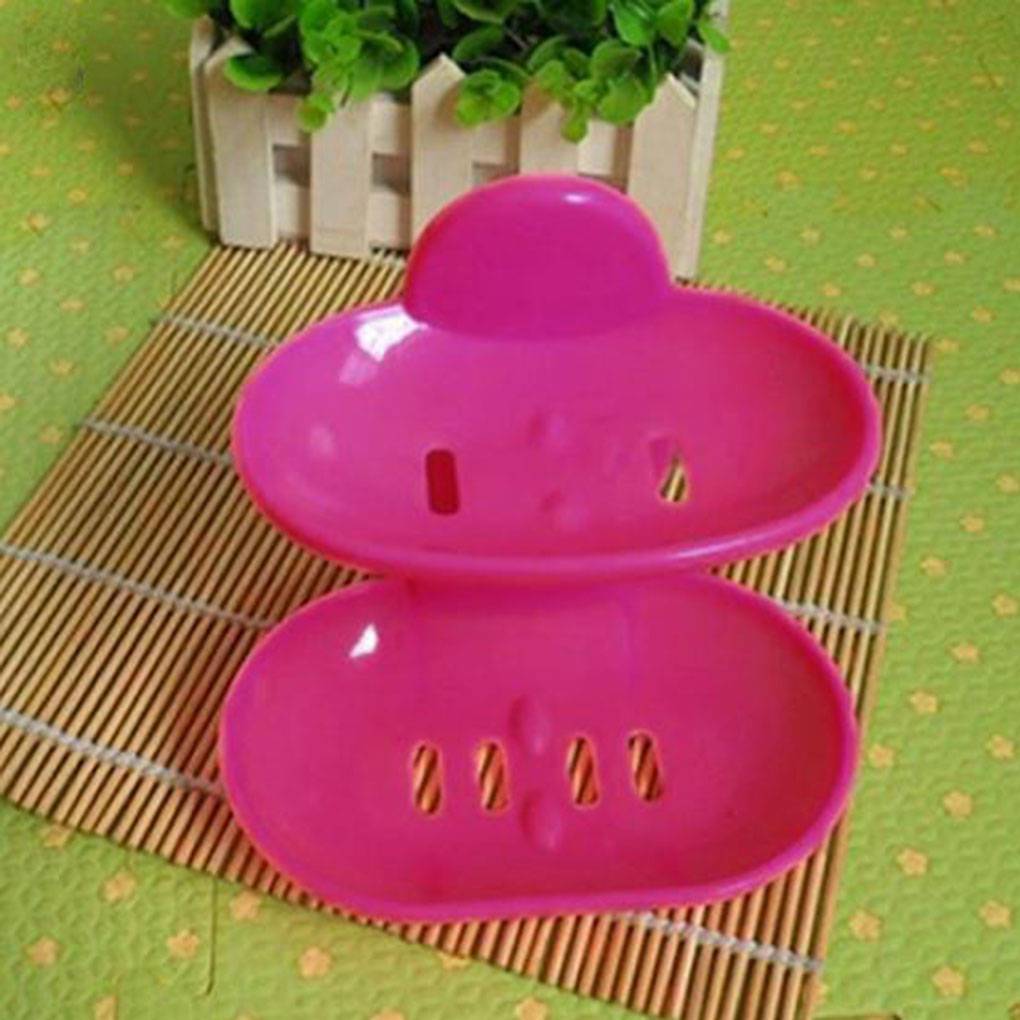 Double Soap Dish Strong Suction Cup Soap Holder Bunk Water Bath Storage Basket For Kitchen Bathroom