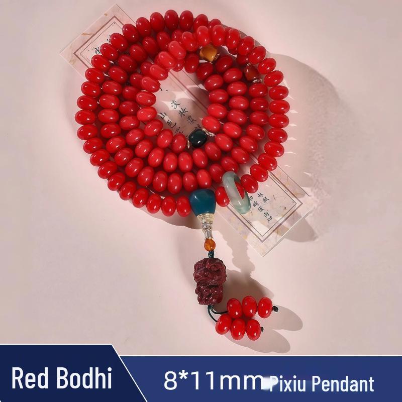 Retro Ethnic Bracelet & Prayer Beads: 108 Bodhi Beads with Scented Sachet Necklace for Women & Men