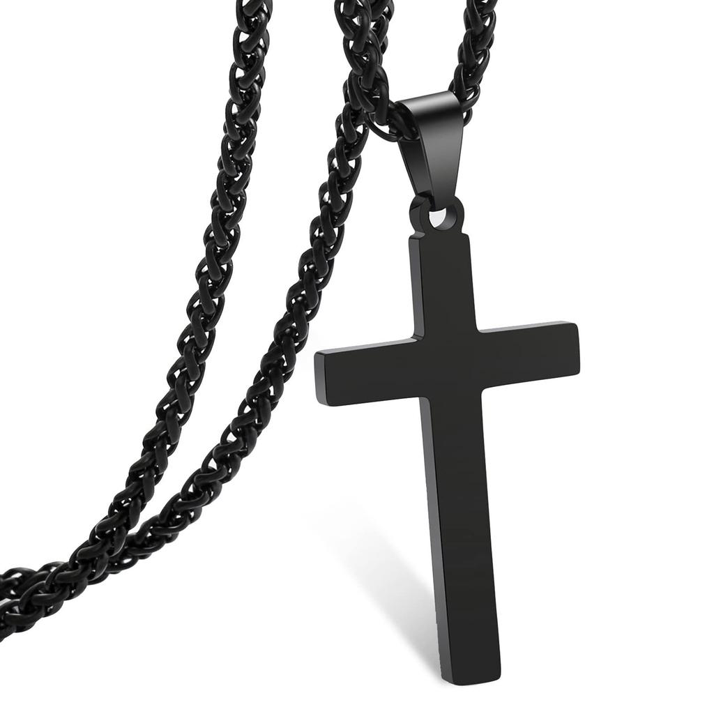 Titanstahl Kreuz Anhänger Halskette Hip Hop Persönlichkeit Schmuck Mode Nischen Accessoires Neuankömmling