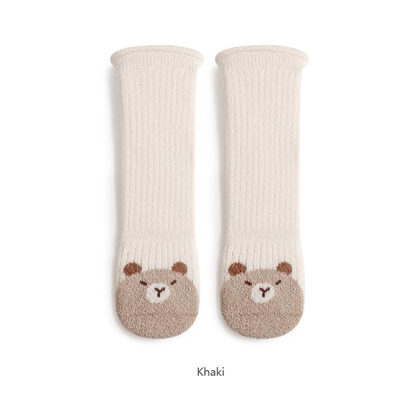 

Зимние детские чулки, теплые толстые детские длинные носки, милые мультяшные свободные манжеты, высокие гольфы для новорожденных S(6-12M)