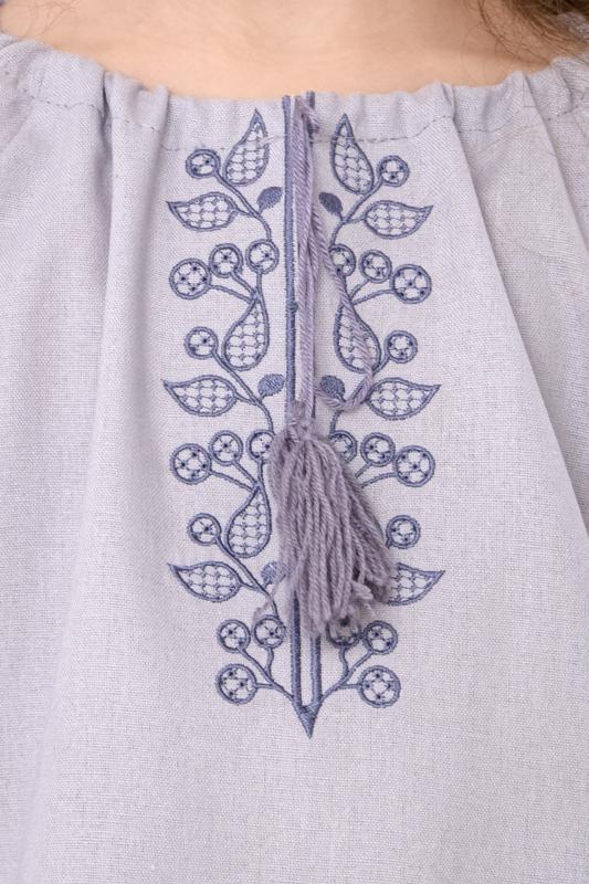 Girls' Long Sleeve Embroidered Blouse - Traditional Ukrainian Vyshyvanka Any Season 6480-070-22 HC