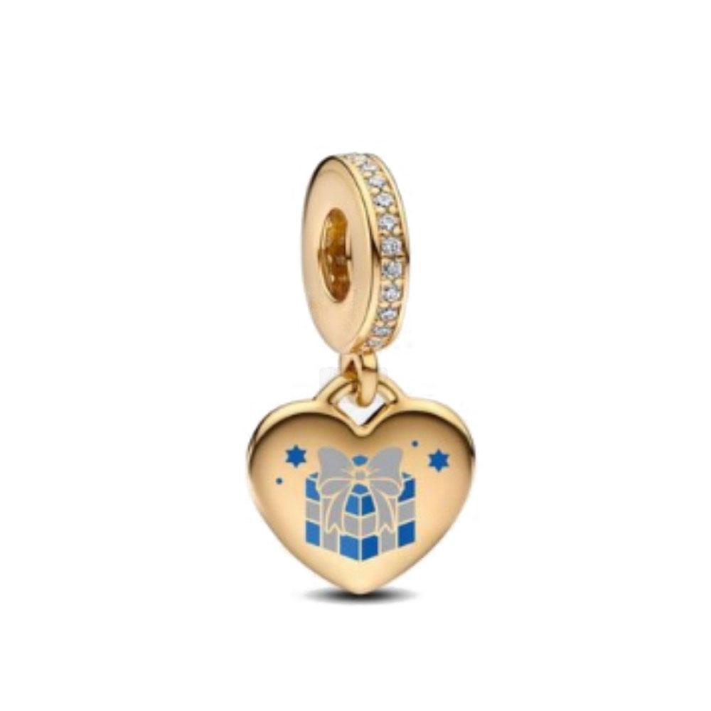 Newcopper Grandpa Grandma Love, Heart-Shaped Bead Pendant Suitable For European Original Bracelet Diy Exquisite Jewelry