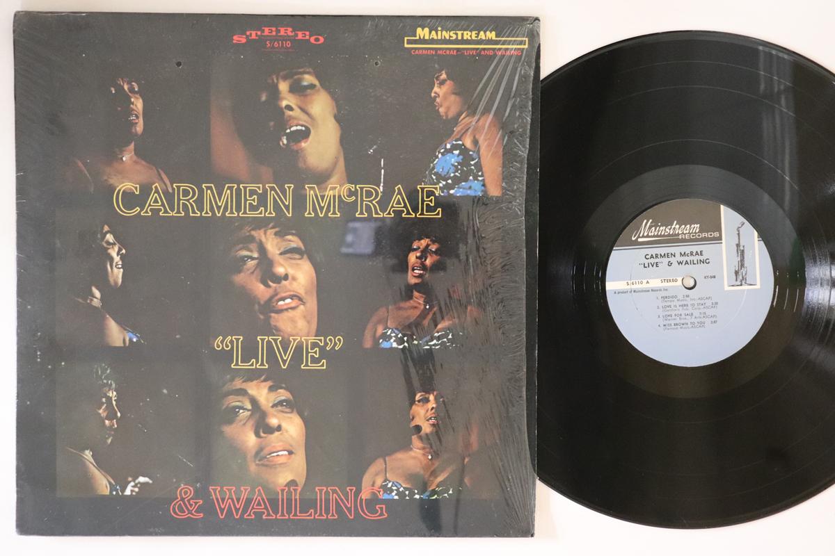 

LP Record CARMEN MCRAE - Live & Wailing S6110 MAINSTREAM 1968 US Jazz Used