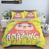 Cartoon Sloth Bedding Set for Bedroom Home Manga Style Sloth Print Duvet Cover Lazy Sleeping Australian Animal Soft Quilt Cover
