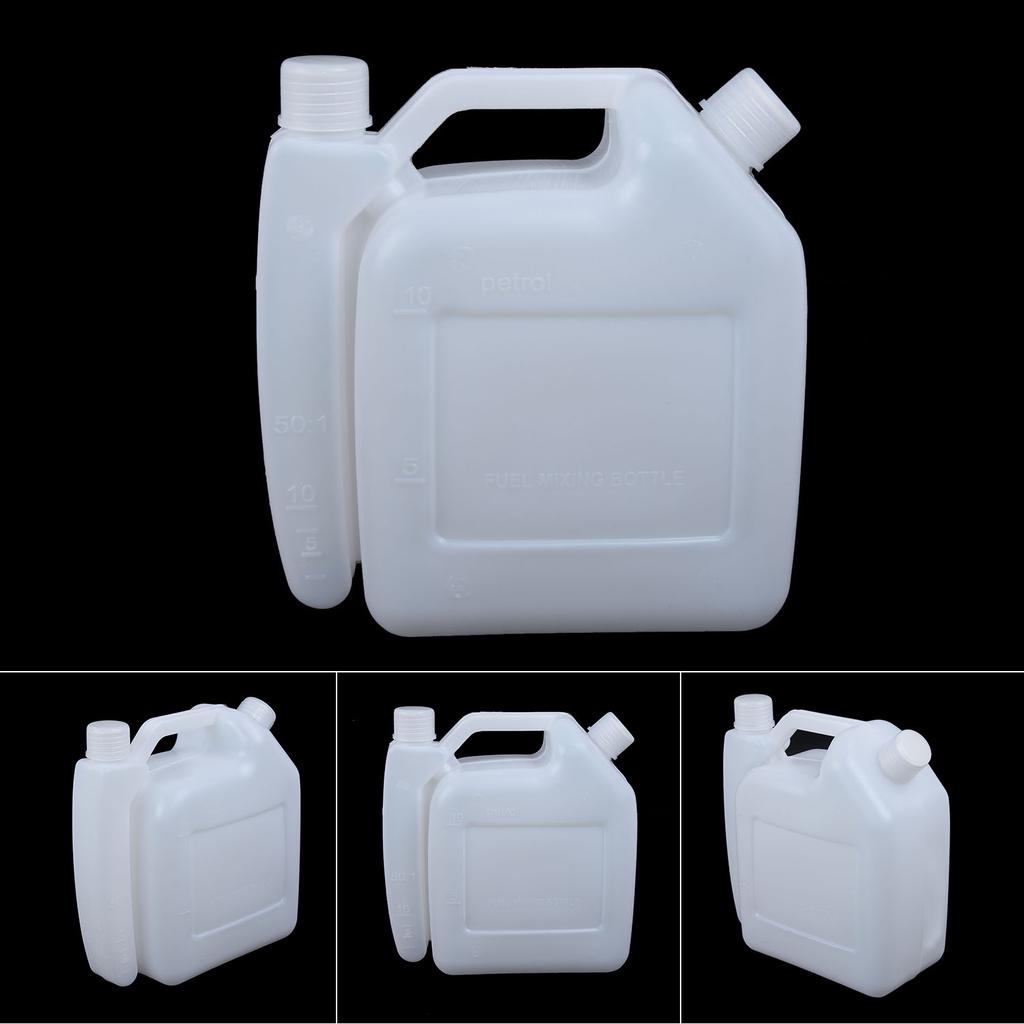 Plastic Mixing Bottle Lawn Mower Tank Fuel Petrol Oil Portable 1L 25:1 50:1