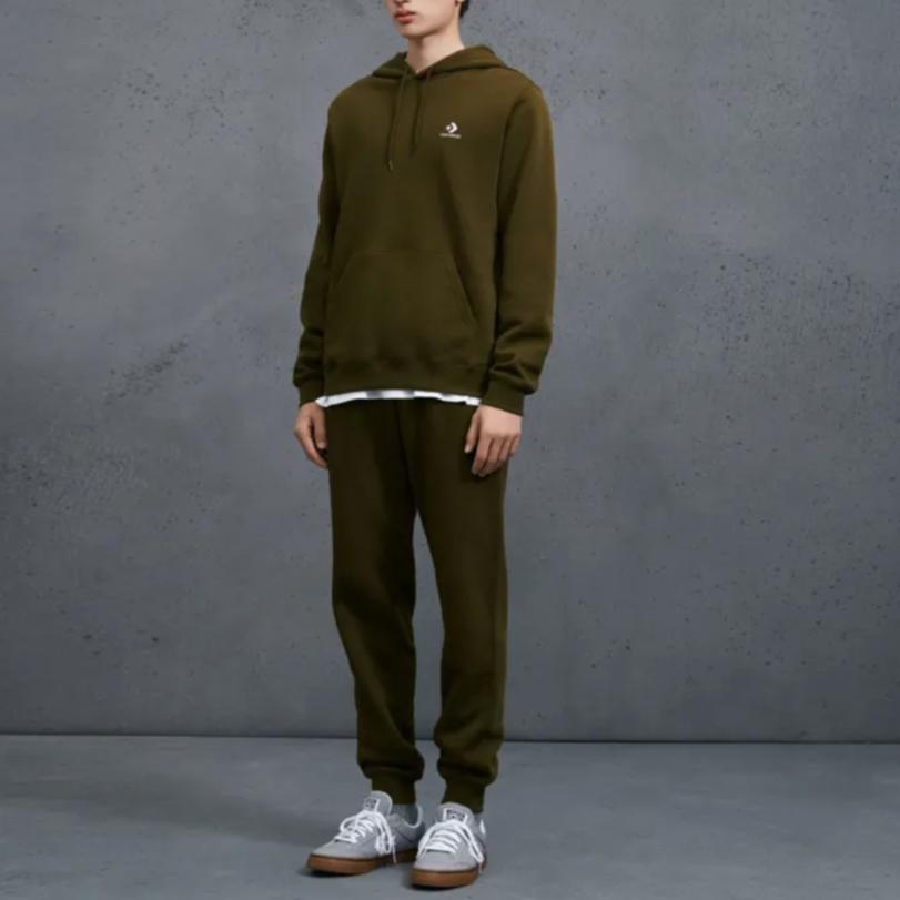 Converse Go To Embroidered Star Chevron Standard Fit Fleece Hoodie 10024509-A36