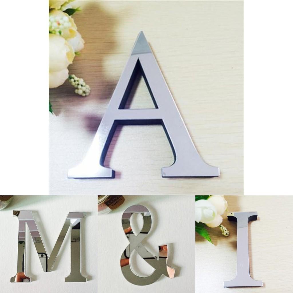 Stunning 4 Letters Love Home Furniture Mirror Tiles Self-adhesive Art Decor For Walls