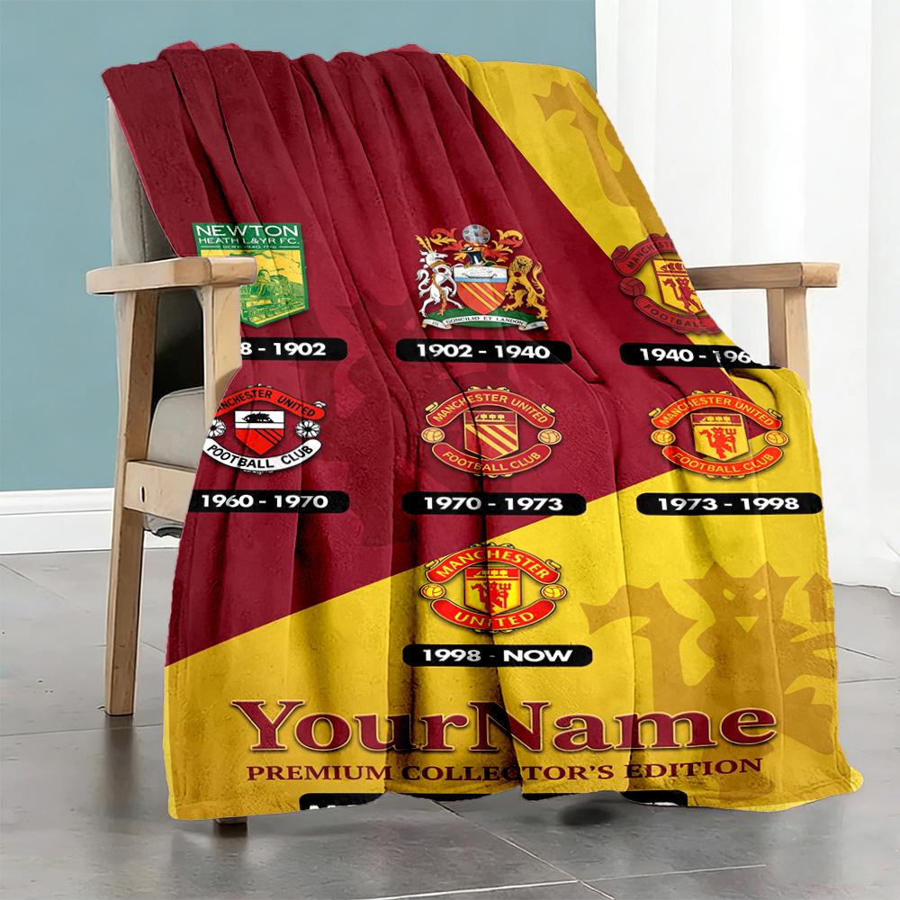 Manchester Personalized Name Blanket Gift Personalized Blanket Ultra-Soft Perfect for Home Decor Bedding Chair Office Chair All-Season Use