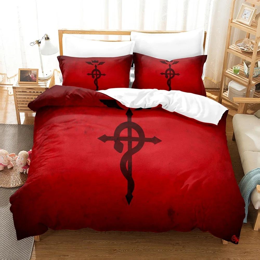 3D FULLMETAL ALCHEMIST Bedding Sets Duvet Cover Set With Pillowcase Twin Full Queen King Bedclothes Bed Linen Home Textile