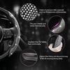 Universal 38cm Bling Crystal Steering Wheel Cover Sparkling Rhinestone Non-Slip Grip Protector for Car Decoration afety 1Pair