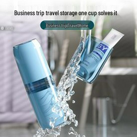 Portable Travel Toothbrush & Toothpaste Set with Transparent Mug