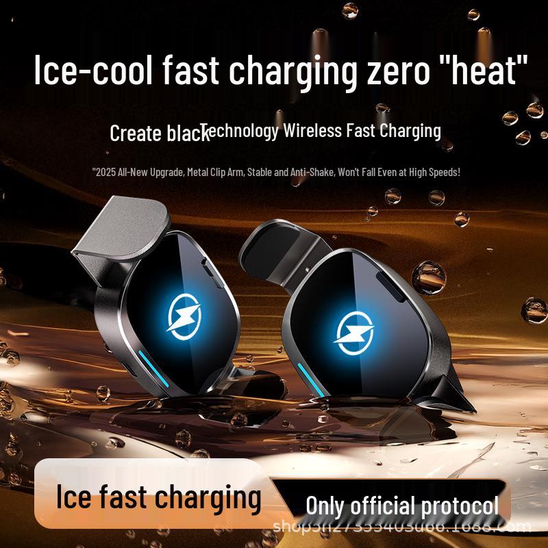 Universal Air Vent Wireless Charging Car Phone Holder with Suction Cup