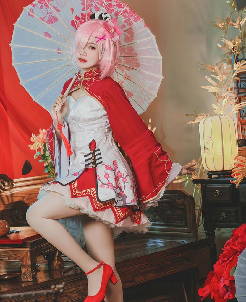 Cosplay Ram Cosplay Chinese Stage School Party Chinese Size [Nou-satsu] ReZero Costume, Dress, Anime, Halloween, Outfit, Festival, (Ram, Dress, M)