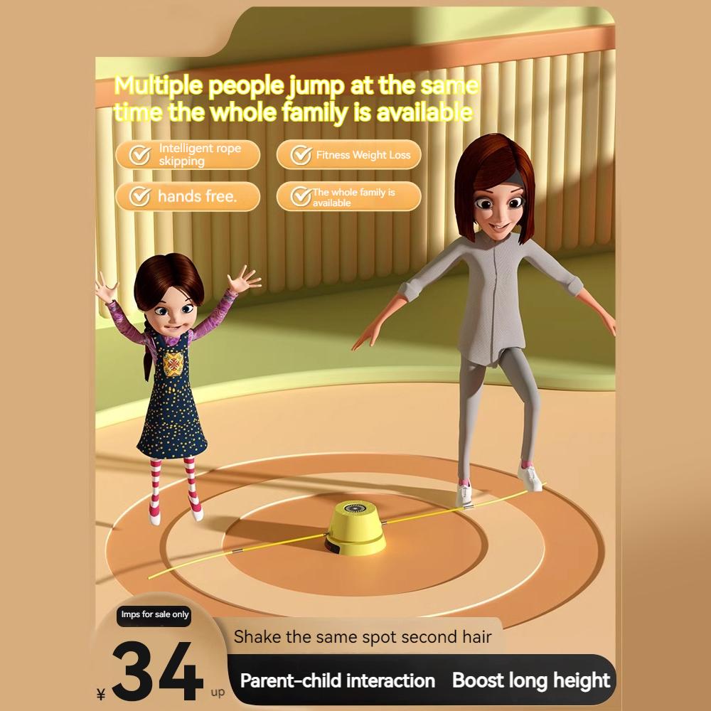 Intelligent Automatic Electric Rope Skipping Machine Remote Control Digital Counting Rope Skipping Machine for Children's Fitn Practical Use