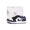 Air Jordan 1 Slip Resistant Coverage Balance Impact Resistant Low Top Vintage Basketball Shoes GS White Blue 553560-141(Team59-SBOX)