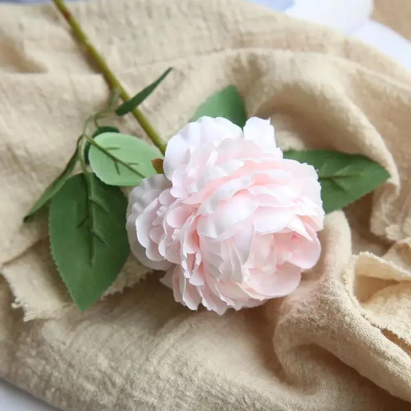 Artificial Flowers Rose Pink Silk Bouquet Peony Wedding Home Decoration Silk Flowers Home Accessories Craft