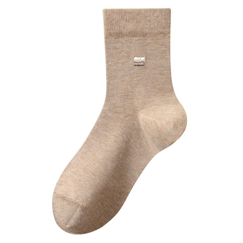 Men's Cotton Socks, Pure Cotton Mid-calf Socks, Thick and Warm Long Calf Socks for Autumn and Winter, All Cotton