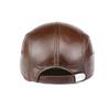 Men's Beret Leather Duck Tongue Cap Thin Section Head Layer Cowhide Beret Forward Hat Short Brim Warm Breathable Adjustable