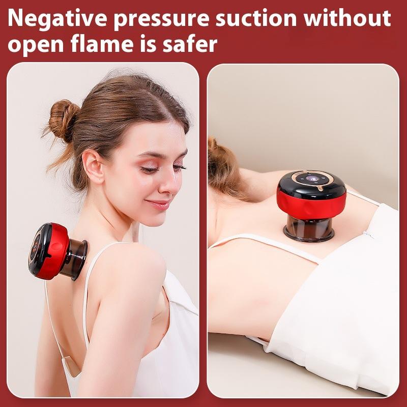 Body Cupping Scraping Massager Smart Electric Vacuum Cupping Heating Suction Cup Device for Body Back Neck Arm Massger