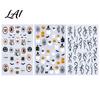 Gothic Nail Art Accessories Women Stickers for Halloween Spooky Ghost Pumpkin Spider Web Bat DIY Manicure Thorns Decal Supplies Holiday Party