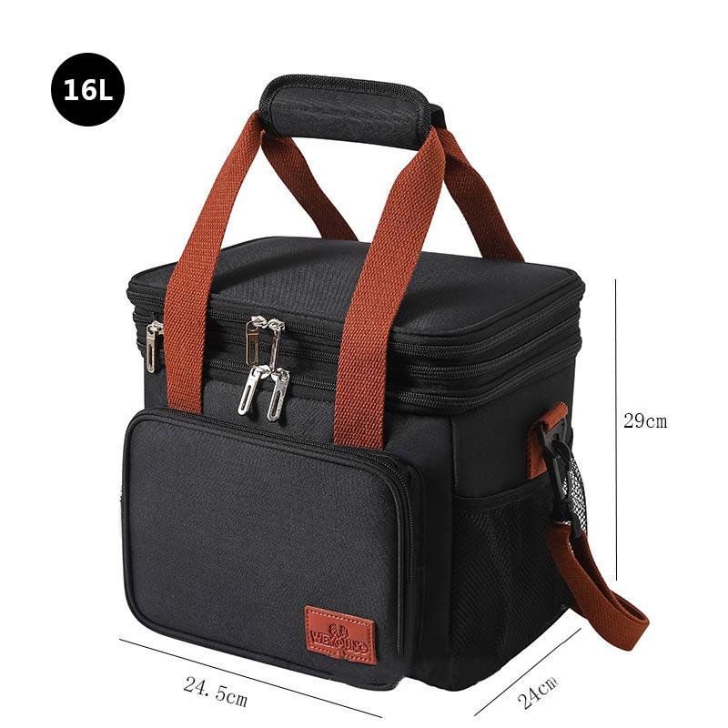 Double Layer Shoulder Thermal Cooling Bags Outdoor Picnic Portable Fridge Thermal Bag Food Lunch Box Ice Storage Insulation Bags