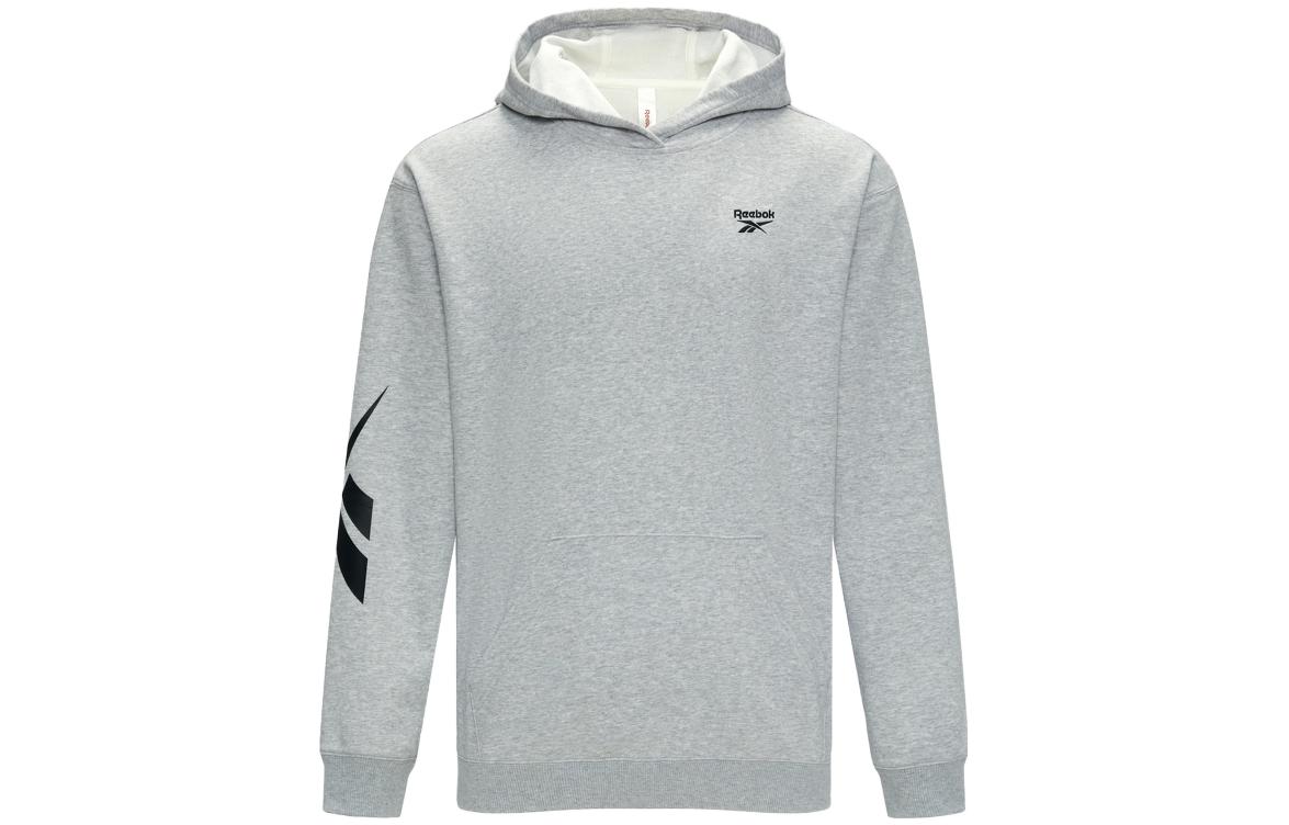 Reebok Sweatshirts Unisex Gray Hooded Moderate Regular 23REF301UGG4 L