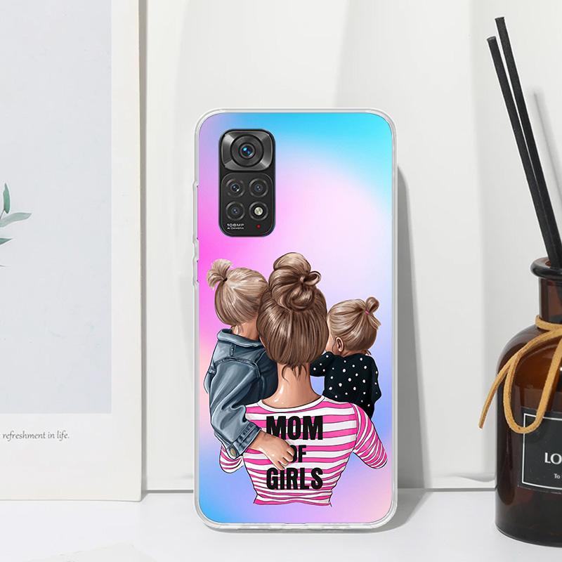 Woman Fashion Girl Super Mom Baby Phone Case For Xiaomi Redmi Note 15 13 14S 14 Pro Plus 12S 11S 10S 12 11E 10 11T Art Fundas Ba