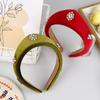 Velvet Headband For Women European And American  British Retro Hairpin Headband For Girls Home Leisure Headwear