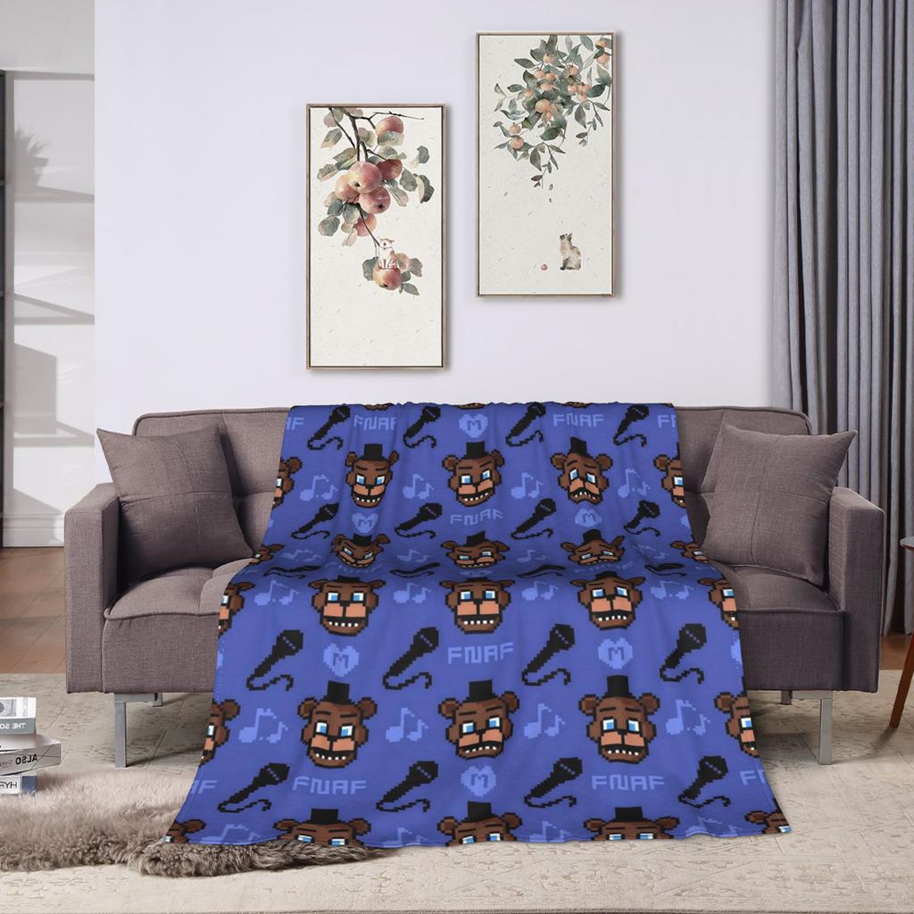 Bei Freddys Phantom Freddy Decken Fleece Herbst FNAF Spiel Atmungsaktiv Warm Überwürfe für Bettwäsche Schlafzimmer Bettwäsche Überwürfe