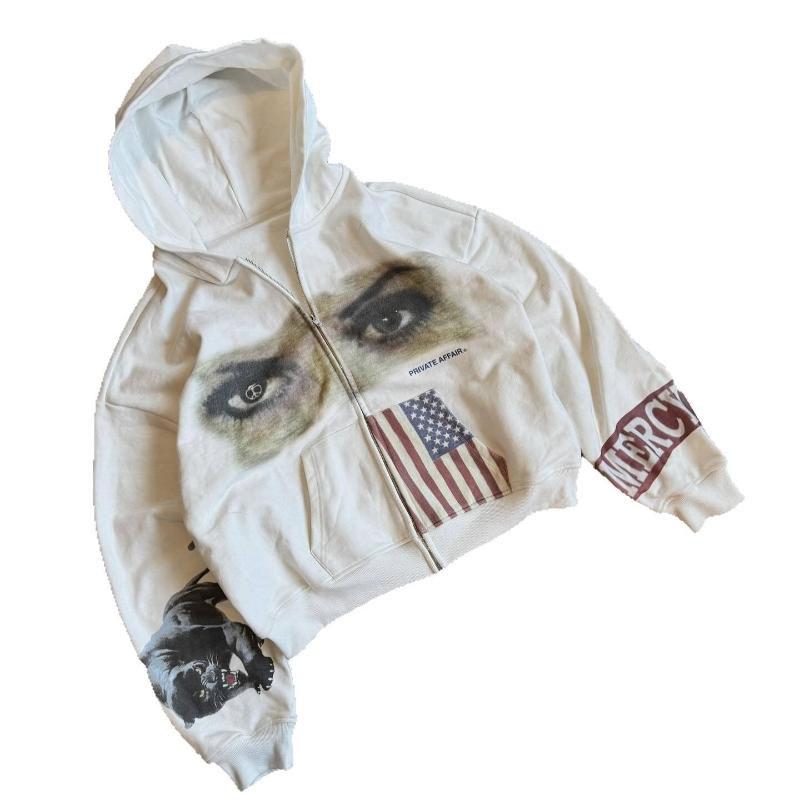 European and American Spring and Autumn Street Men's and Women's Loose Printed Hoodie