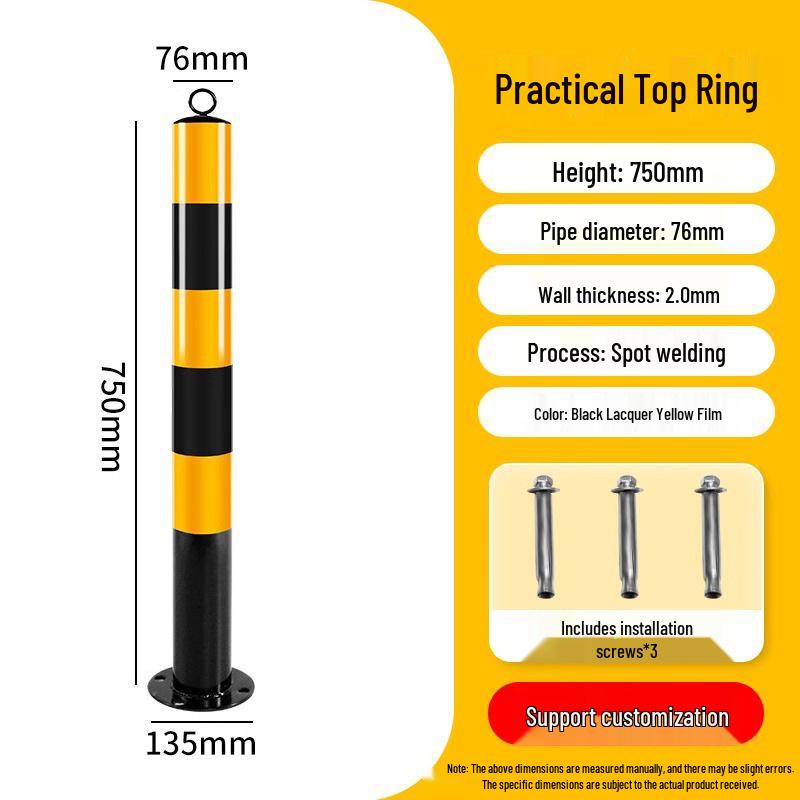 Reflective Anti-Collision Car Stopper Steel Warning Post