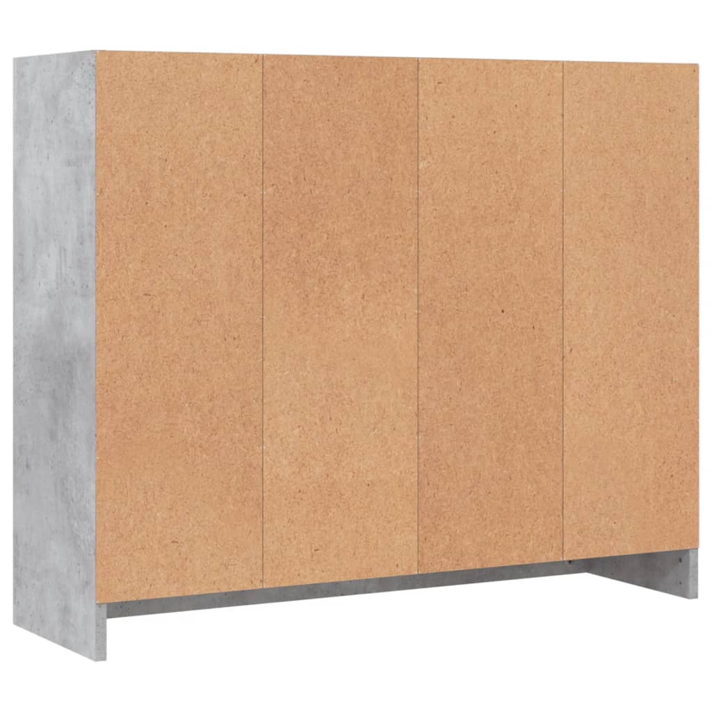 Sideboard Concrete Grey 91x28x75 cm Engineered Wood