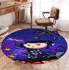Coraline Pattern Round Rug, Indoor/Outdoor Mat, for Picnic, Gameroom, Bedroom, Office, Living Room, Home Decor Carpet, Birthday Gift