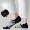 Women's Summer Striped Socks, Sweat-absorbing and Odor-proof Cotton Socks, Non-dropping Heel Invisible Socks, Boat Socks, Short Socks