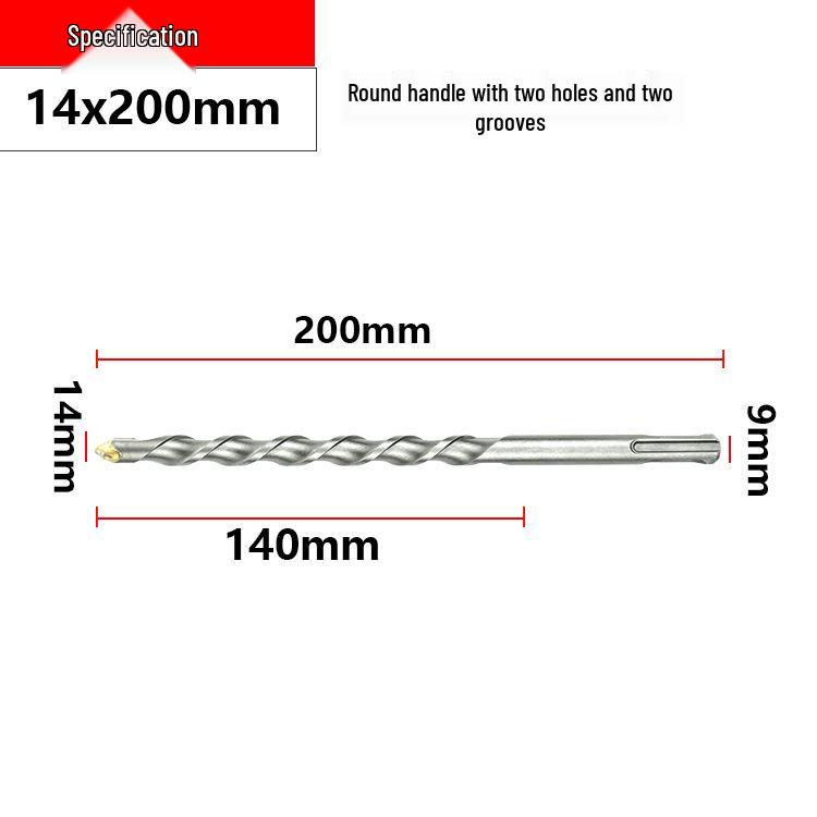 Round & Square Shank Concrete Hammer Drill Bit for Wall Drilling