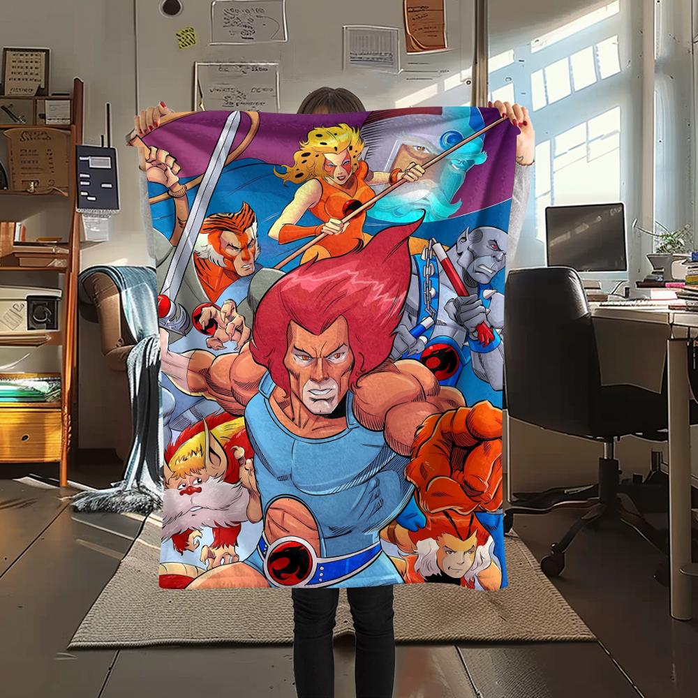 

1Pc Thundercats Print Flannel Blanket, High quality Comfortable for All Seasons, Home Decor, Warmth and Comfort, Perfect for Gifts 80cm x 120cm