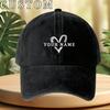 Customizable HeartShaped Name Baseball Cap  Lightweight Vintage Washed Dad Hat Suitable for Unisex And Women Machine Washable O