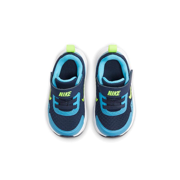 Nike Wearallday Slip Resistant Cushioning Abrasion Resistant Low top Toddler Shoes Blue Green Infant And Toddler CJ3818-400