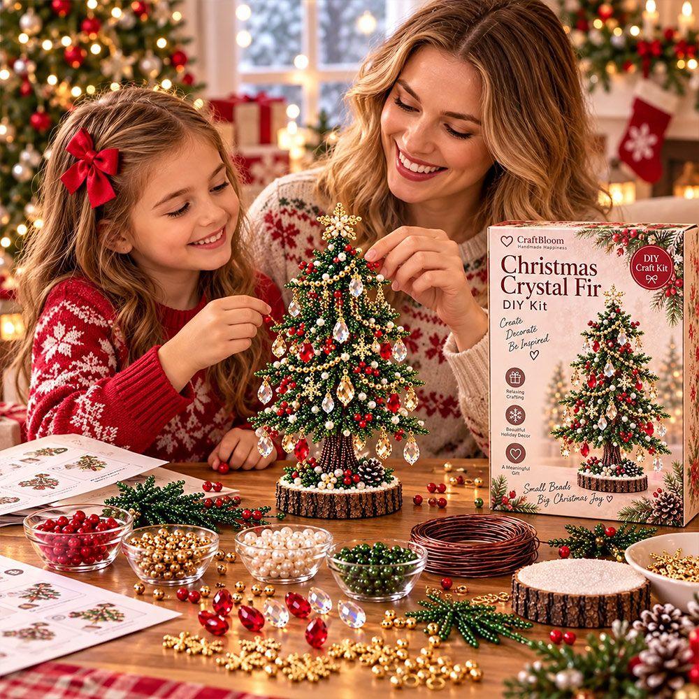 Multi-Color Beads Christmas Tree Ornament Kit Ornament Kit Festive Holiday Activity