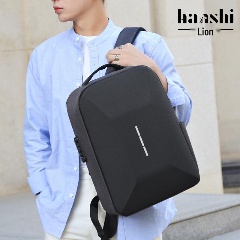 Waterproof Men's High-End Fashion Laptop Backpack for Travel and School with Large Capacity