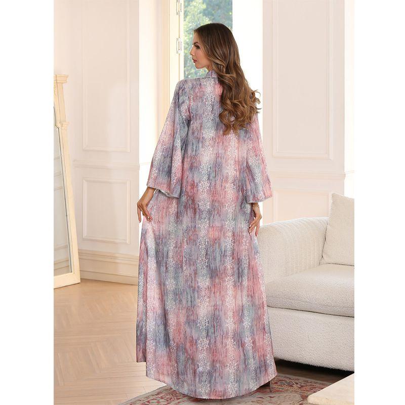 2025 Indonesian Fairy Women Dress Middle East Elegance Fashion Print Sequin Dubai Arab Robe Dress