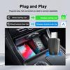 M34 2 in 1 AI Box Wireless Car Adapter for Upgrading Wired CarPlay/Android Auto to Wireless Compatible With Built-in CarPlay/Android Auto Vehicles