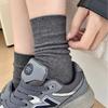 Women's Pure Cotton Mid-Calf Socks - Breathable, Sweat-Absorbing, Odor-Resistant, Thin and Long for Spring, Summer, and Autumn JK Style.
