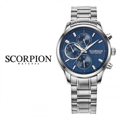 

[SCORPION] Мужские многофункциональные металлические часы SCORPION SP3513M-BU FREE